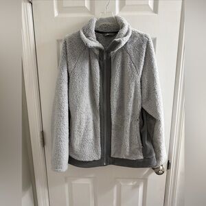 The North Face Osito Fleece Jacket Womens Gray High Pile Sherpa Full Zip large